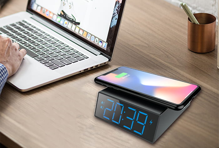 alarm clcok with wireless charger