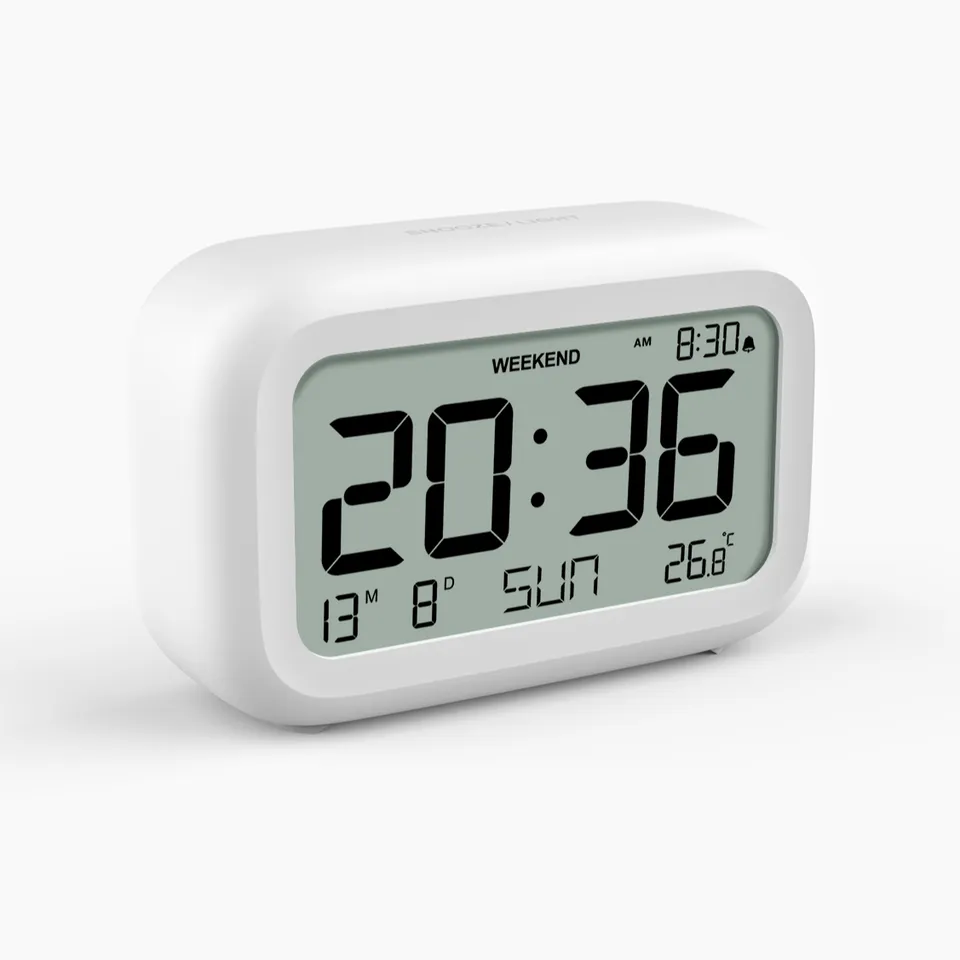 Excellent Desk Clock with Digital Display Alarm Clock LCD Alarm Digital Clock Battery Powered