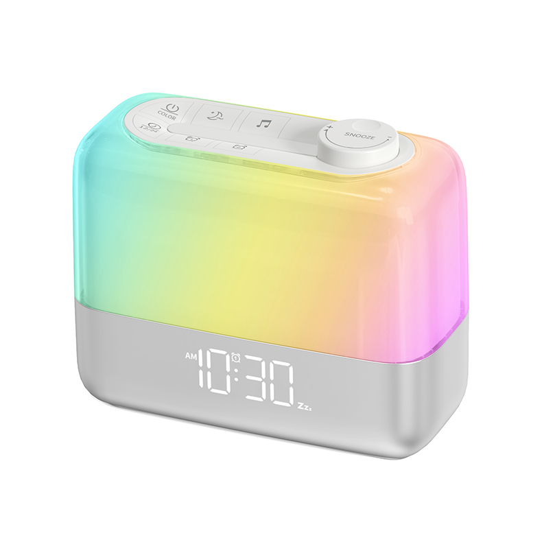 RGB Gradual sunrise Simulation alarm clock wake up light smart table clocks Adjustable Brightness Alarm Clock