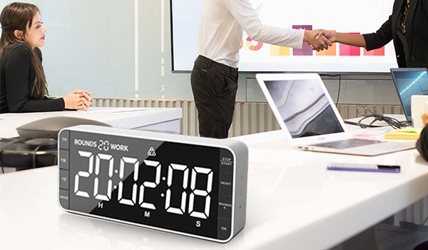 Large Display Digital Timer with Countdown Stopwatch Function Ideal for Gym Classroom and Kitchen Use