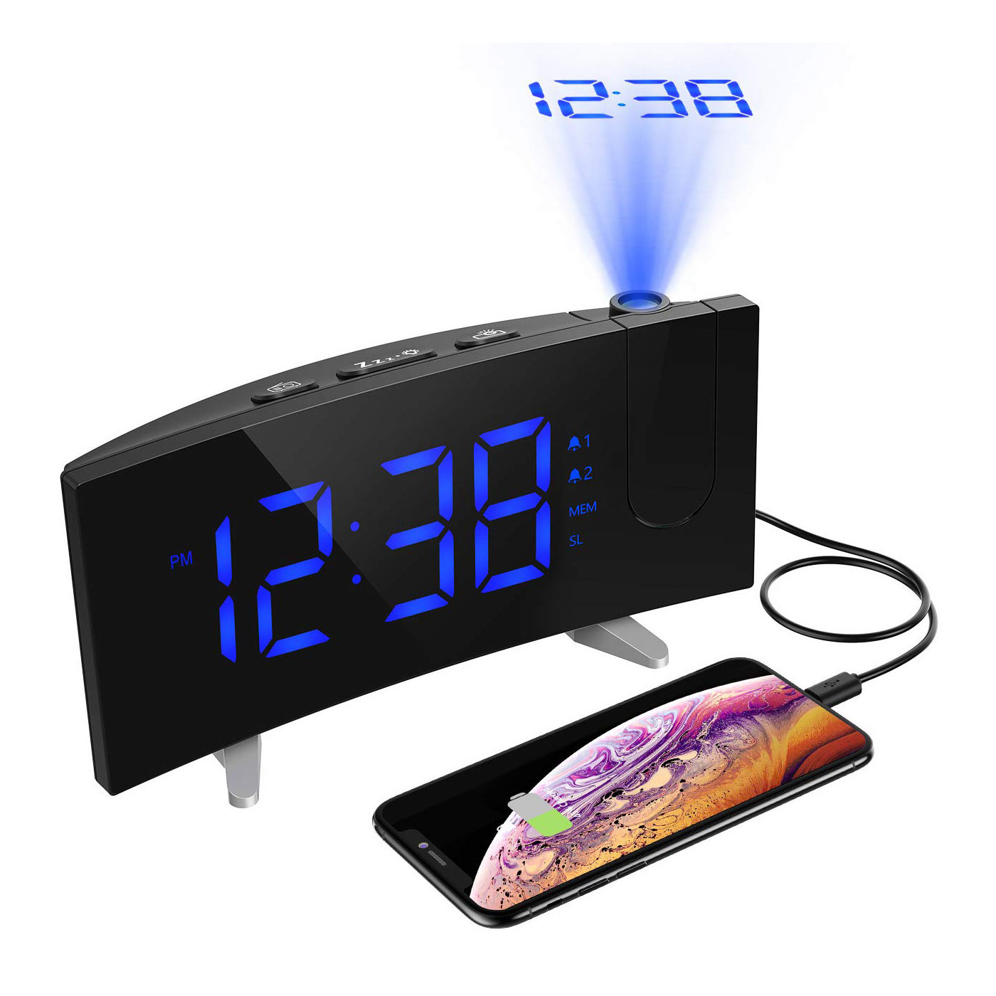 Wholesale suppliers china desktop digital radio smart clock digital alarm clock