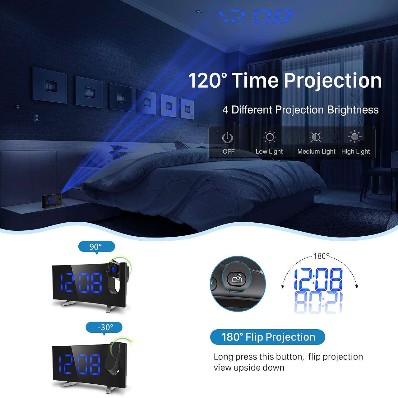 Wholesale suppliers china desktop digital radio smart clock digital alarm clock