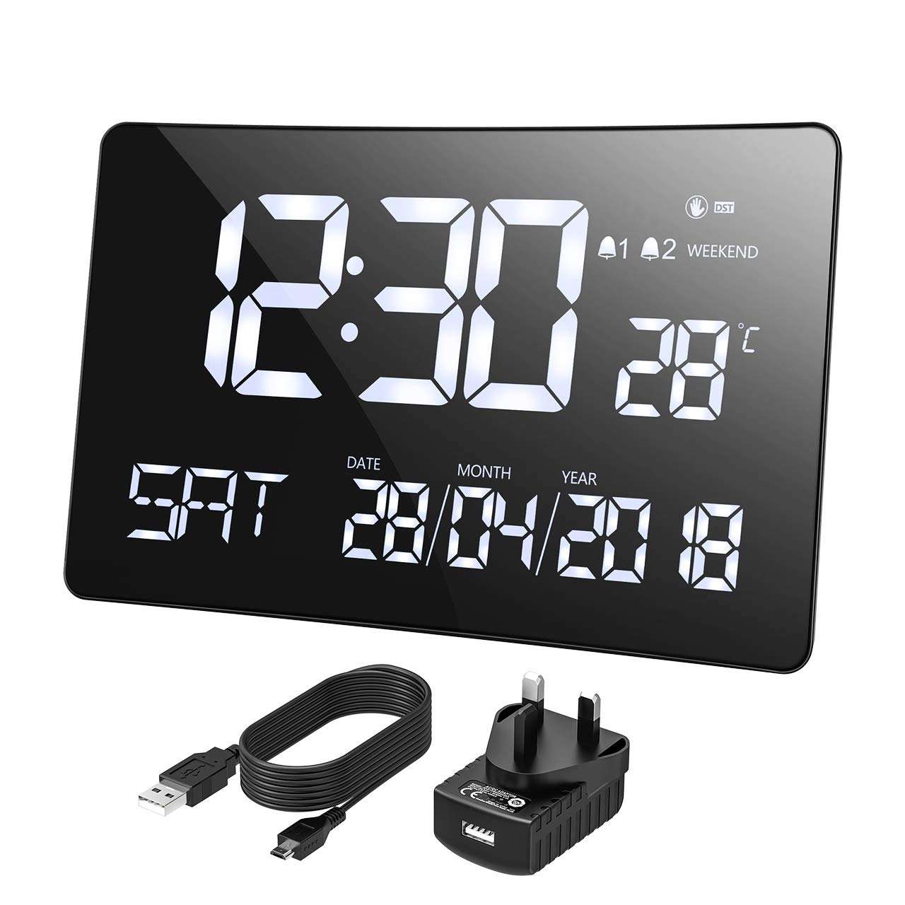 11 inch Memory Loss Alzheimer Large Display Digital Calendar Clock Dementia Day Alarm Clock