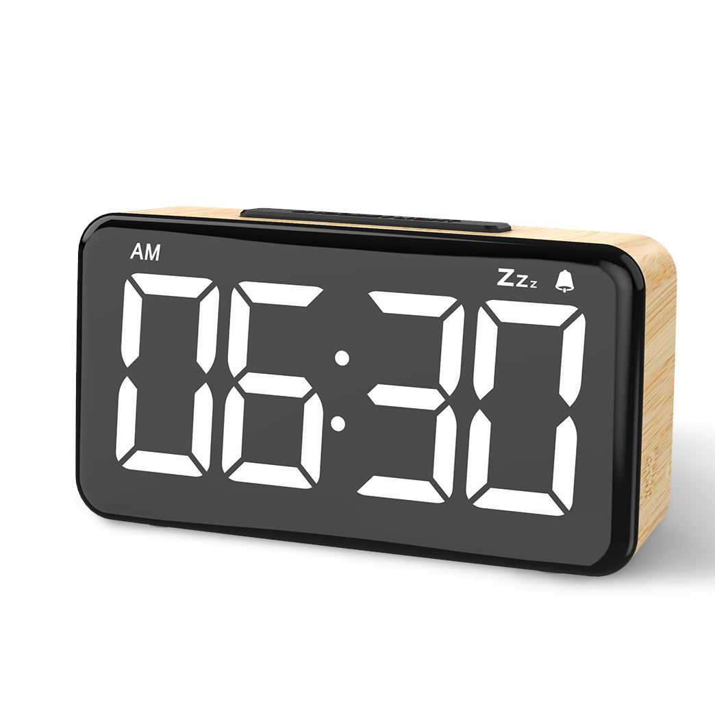 LED wooden electronic desk table digital clock Led clock Modern Alarm Clock New Type Top Sale