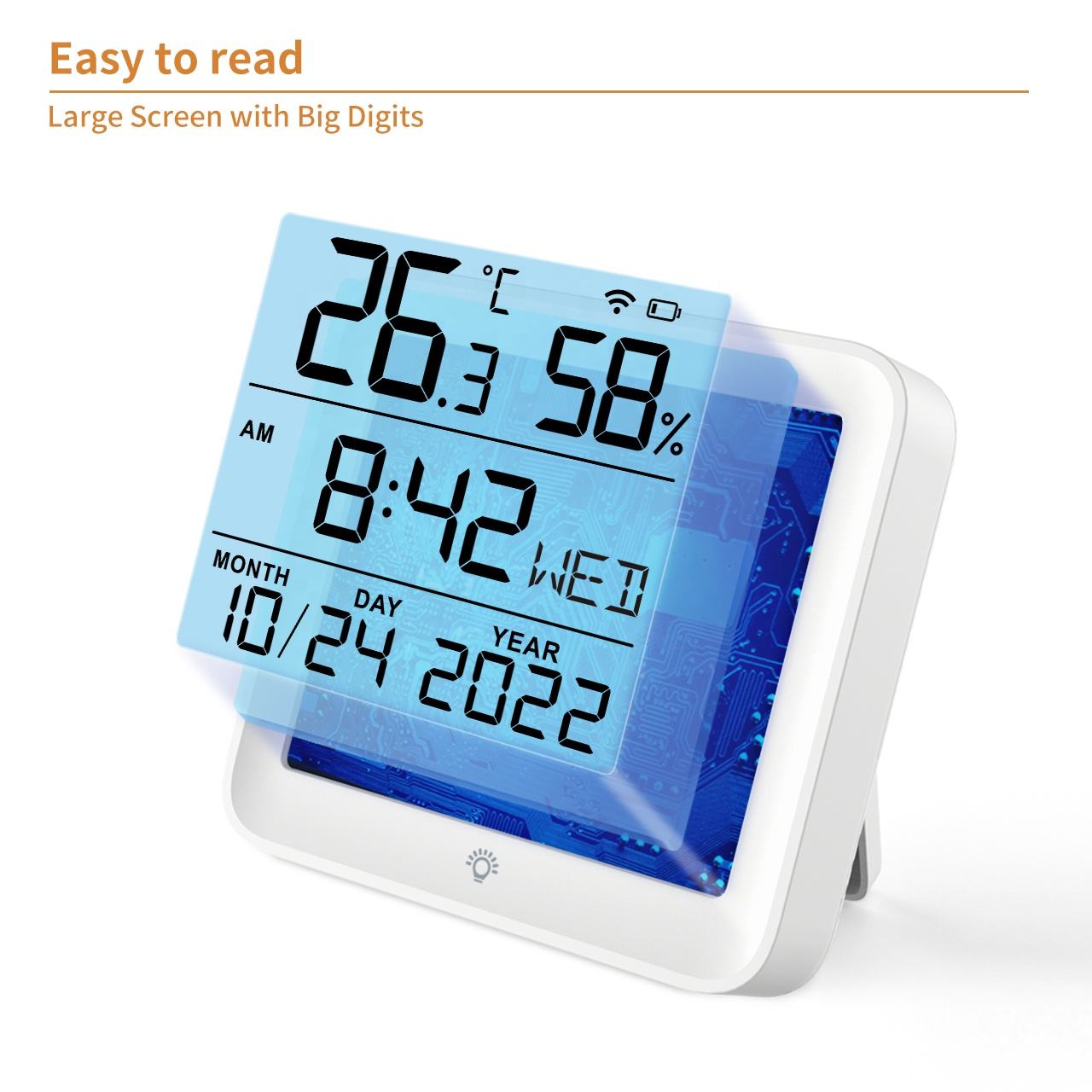 metal wall clock with thermometer plus hygrometer meter pet house digital thermometer reptile wifi thermometer hygrometer wi-fi