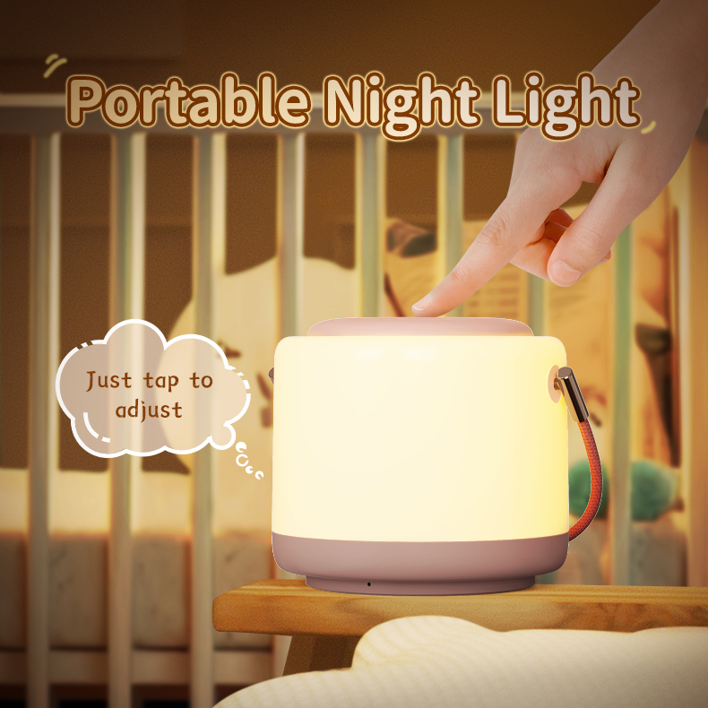 Night Light LED Touch Bedside Table Lamp Dimmable Light with RGB Color Changing USB Rechargeable Portable Lamp