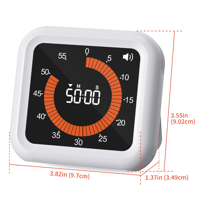 New Design Rotary Timer Smart Silent Visual Analog Timer For Kids And Adults Optional Alert Hour Meter For kitchen Indoor