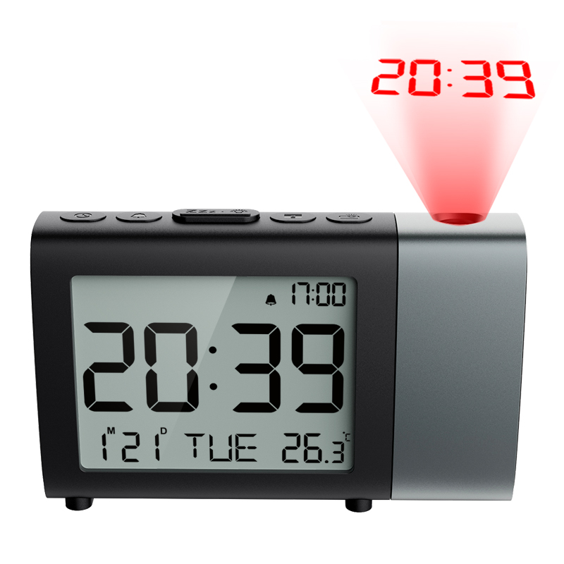 Lcd Digital Time Weekend Mode Calendar Function Classroom Table Desk Time Projection Alarm Clock