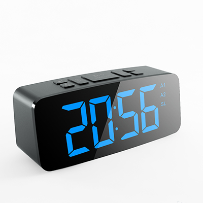 Modern Electronic Table Desktop Brightness Adjustable Twin Bell Radio Alarm Clock Manufacturers