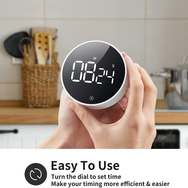 Kitchen Timer Study Digital Timer Countdown Maximum Set 99 Minutes Volume Switching Function Timer with Magnet One-Button Operation Cooking Boiled Eggs