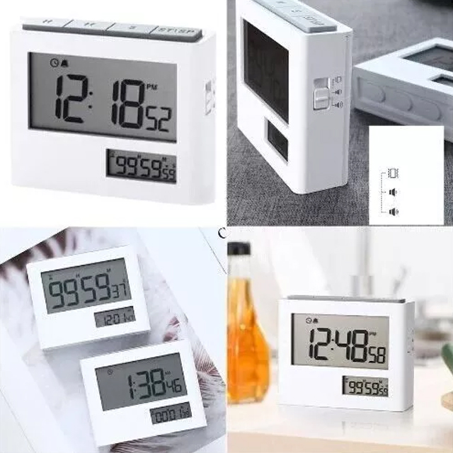 Dual Group Display Small Digital Kitchen Timer Magnetic with Countdown and Memory Function New Type Top Sale