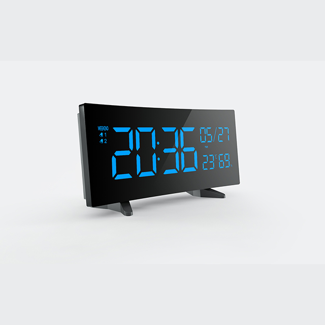 Digital LED Screen Alarm Clock with Dual USB Charging Port Brightness Sensor for Bedroom Kitchen Hotel Table Desk