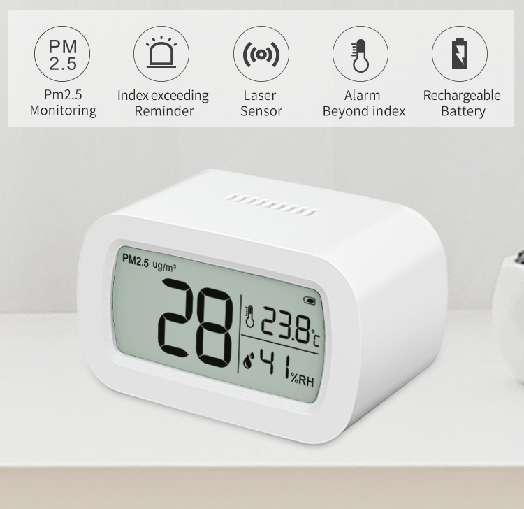 PM2.5 air quality detector Air Quality Detector with High Accurate Sensor for PM2.5 Temperature Humidity Monitor