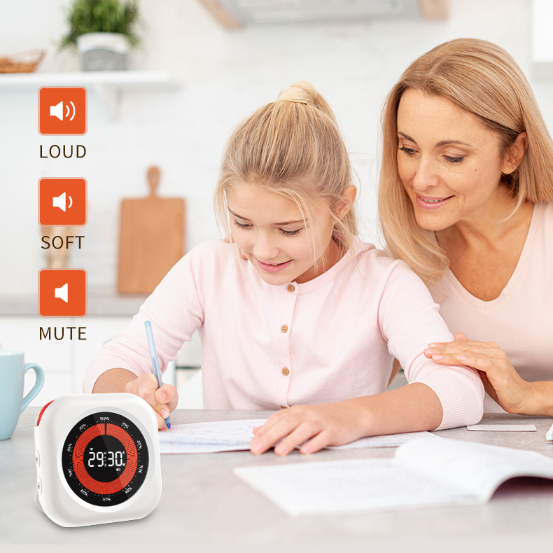 Visual timer clock 60 minute time countdown kitchen classroom focus timer pomodoro productivity kids study timer