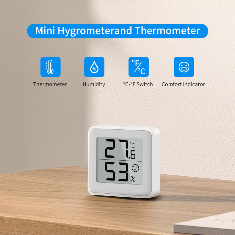 Hygrometer Thermometer Room Temperature Humidity Meter Accuracy Calibration LCD Temperature Sensor Indoor mini pet Thermometer