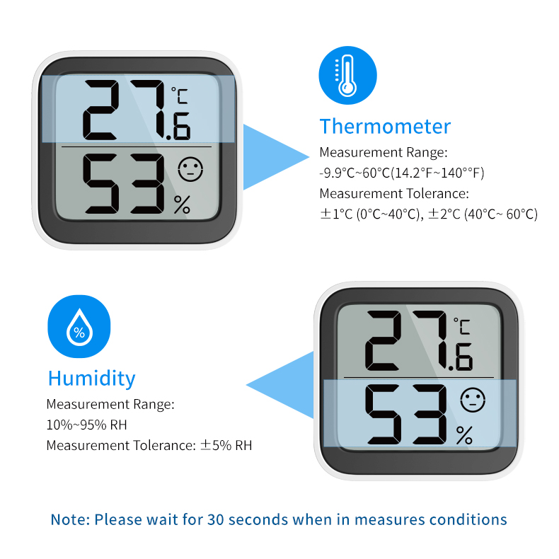 mini thermo hygrometer digital smart thermometers temperature and humidity sensor room temperature meter